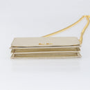 Miu Miu Chain Wallet Shoulder Bag Leather Gold Auth ka6046V-5