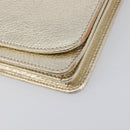 Miu Miu Chain Wallet Shoulder Bag Leather Gold Auth ka6046V-16