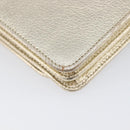 Miu Miu Chain Wallet Shoulder Bag Leather Gold Auth ka6046V-19