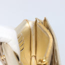 Miu Miu Chain Wallet Shoulder Bag Leather Gold Auth ka6046V-23