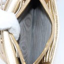 Miu Miu Chain Wallet Shoulder Bag Leather Gold Auth ka6046V-27