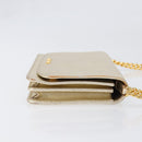 Miu Miu Chain Wallet Shoulder Bag Leather Gold Auth ka6046V-3