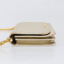 Miu Miu Chain Wallet Shoulder Bag Leather Gold Auth ka6046V-4