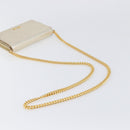 Miu Miu Chain Wallet Shoulder Bag Leather Gold Auth ka6046V-6