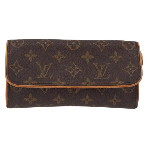 LOUIS VUITTON Monogram Pochette Twin PM Shoulder Bag M51854 LV Auth ka6047