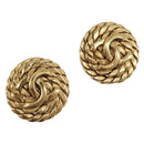 CHANEL Earring metal Gold Tone CC Auth ka6048-1