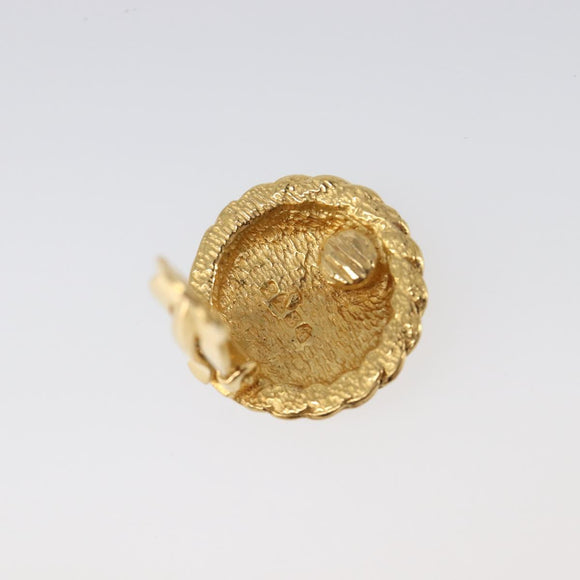 CHANEL Earring metal Gold Tone CC Auth ka6048