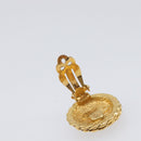 CHANEL Earring metal Gold Tone CC Auth ka6048-8
