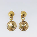GIVENCHY Celine Earring metal 2 Set Gold Tone Auth ka6049-8