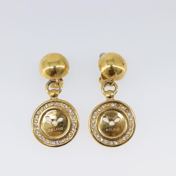 GIVENCHY Celine Earring metal 2 Set Gold Tone Auth ka6049
