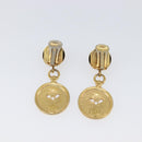 GIVENCHY Celine Earring metal 2 Set Gold Tone Auth ka6049-9