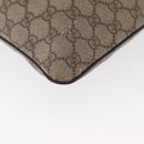 GUCCI GG Supreme Shoulder Bag PVC Beige Silver 141626 Auth ka605-12