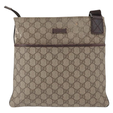 GUCCI GG Supreme Shoulder Bag PVC Beige Silver 141626 Auth ka605 - 0