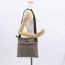 GUCCI GG Supreme Shoulder Bag PVC Beige Silver 141626 Auth ka605-25
