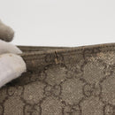 GUCCI GG Supreme Shoulder Bag PVC Beige Silver 141626 Auth ka605-4