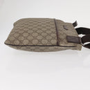 GUCCI GG Supreme Shoulder Bag PVC Beige Silver 141626 Auth ka605-5