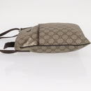 GUCCI GG Supreme Shoulder Bag PVC Beige Silver 141626 Auth ka605-6
