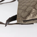 GUCCI GG Supreme Shoulder Bag PVC Beige Silver 141626 Auth ka605-7