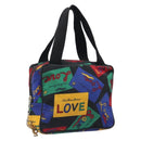 SAINT LAURENT Hand Bag Nylon Multicolor Gold Auth ka6053-1
