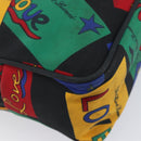 SAINT LAURENT Hand Bag Nylon Multicolor Gold Auth ka6053-13