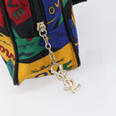 SAINT LAURENT Hand Bag Nylon Multicolor Gold Auth ka6053-14