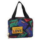 SAINT LAURENT Hand Bag Nylon Multicolor Gold Auth ka6053-2