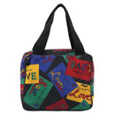 SAINT LAURENT Hand Bag Nylon Multicolor Gold Auth ka6053-3