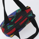 SAINT LAURENT Hand Bag Nylon Multicolor Gold Auth ka6053-6