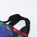 SAINT LAURENT Hand Bag Nylon Multicolor Gold Auth ka6053-8