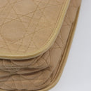 Christian Dior Lady Dior Canage Bag Coated Canvas Beige Gold Auth ka6054-15