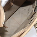 Christian Dior Lady Dior Canage Bag Coated Canvas Beige Gold Auth ka6054-11