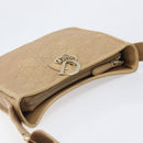Christian Dior Lady Dior Canage Bag Coated Canvas Beige Gold Auth ka6054-6