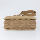 Christian Dior Lady Dior Canage Bag Coated Canvas Beige Gold Auth ka6054-5