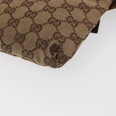 GUCCI GG Canvas Waist Bag Beige Silver 28566 Auth ka606-11