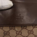 GUCCI GG Canvas Waist Bag Beige Silver 28566 Auth ka606-15