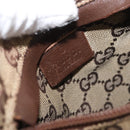 GUCCI GG Canvas Waist Bag Beige Silver 28566 Auth ka606-16