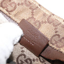 GUCCI GG Canvas Waist Bag Beige Silver 28566 Auth ka606-21