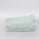 Miu Miu Hand Bag Pile 2way Light Blue Gold Tone Auth ka6060A-11
