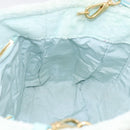 Miu Miu Hand Bag Pile 2way Light Blue Gold Tone Auth ka6060A-18