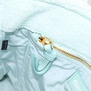 Miu Miu Hand Bag Pile 2way Light Blue Gold Tone Auth ka6060A-20