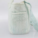 Miu Miu Hand Bag Pile 2way Light Blue Gold Tone Auth ka6060A-4