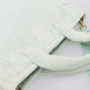 Miu Miu Hand Bag Pile 2way Light Blue Gold Tone Auth ka6060A-6