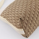 Christian Dior Trotter Canvas Shoulder Bag Beige Silver Auth ka6062A-17