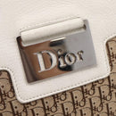 Christian Dior Trotter Canvas Shoulder Bag Beige Silver Auth ka6062A-18