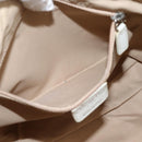 Christian Dior Trotter Canvas Shoulder Bag Beige Silver Auth ka6062A-23