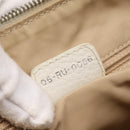Christian Dior Trotter Canvas Shoulder Bag Beige Silver Auth ka6062A-12