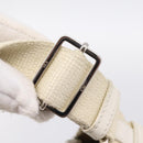 Christian Dior Trotter Canvas Shoulder Bag Beige Silver Auth ka6062A-9