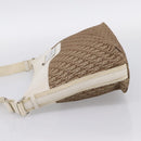 Christian Dior Trotter Canvas Shoulder Bag Beige Silver Auth ka6062A-3