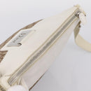 Christian Dior Trotter Canvas Shoulder Bag Beige Silver Auth ka6062A-6
