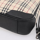BURBERRY Nova Check Shoulder Bag Canvas Beige Silver Auth ka6064-12